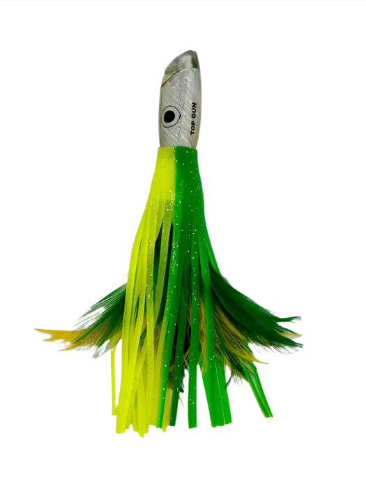 3.5 oz. TOP GUN™ Feathers and Vinyl Tuna-Dorado Saltwater Lure 6-PACK with Carry Case