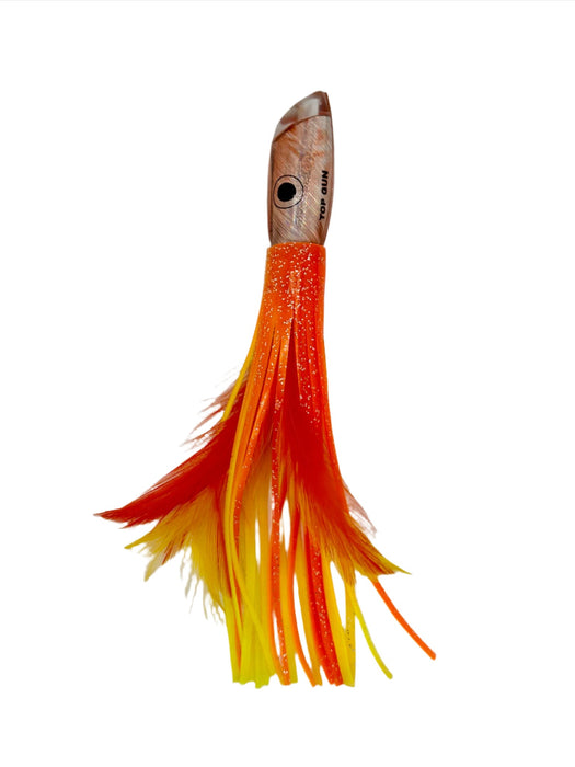 3.5 oz. TOP GUN™ Feathers and Vinyl Tuna-Dorado Saltwater Lure 6-PACK with Carry Case